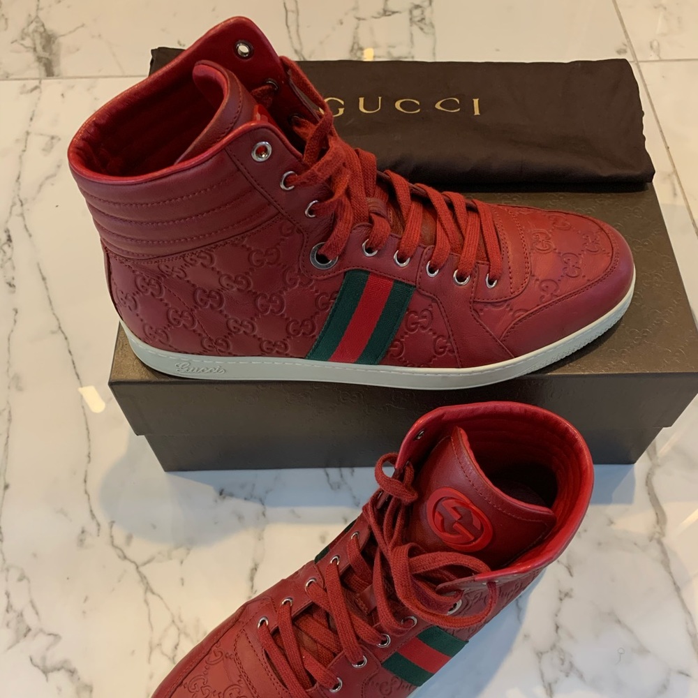 Gucci Men Guccissima Hightop Sneaker